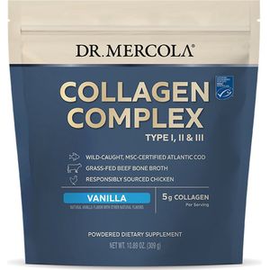 Dr. Mercola Collagen Complex Powder - Vanilla - Collageen Complex Poeder - Vanille - 309 gram