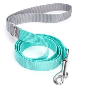 Nobleza Hondenriem - Leiband - Hondenlijn - Polyester hondenriem - 120cm - Mint/Grijs