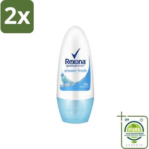 Rexona - Shower Fresh - Deo Roll-on - 50 ml - Voordeelverpakking - 2 stuks - Frisheid - Zweet