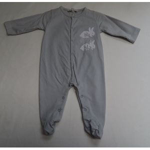 Pyjama - 1 delig - Unie - Licht grijst - Konijn - 1 maand 56