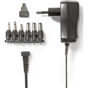 Nedis Universele AC-Stroomadapter - 7.2 W - 3 - 12 V DC - 1.80 m - 1.0 A - 6 plug(s) - Zwart