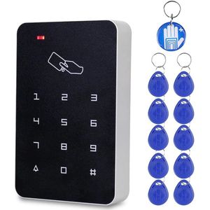 Standalone Toegangscontrole Kaartlezer met Toetsenbord en 10 EM4100-tags voor Thuis en Fabrieksveiligheid