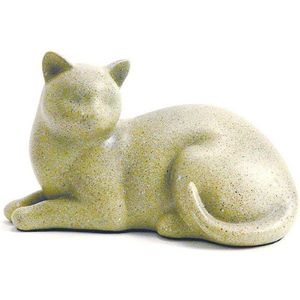 Cozy Cat Fawn Liggend - Katten Asbeeld Dieren Urn Voor Uw Geliefde Poes Kat 0,41 L