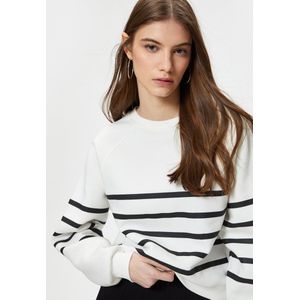 Ronde kraag Gestreept Sweatshirt