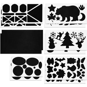 Allecto Plus - Zwarte Nylon Reparatiepatch Set voor Donsjack Reparatie met Blanco Zelfklevende Patches - Compleet Kit voor Kledingreparatie - Meerdere Vormen en Maten - Ideaal voor Donsjacks, Tenten en Tassen