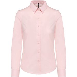 Kariban Dames Oxford blouse lange mouwen K534 - Oxford Pale Pink - XL