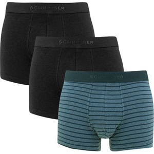 Schiesser 95/5 3P boxers striped blauw & zwart - M