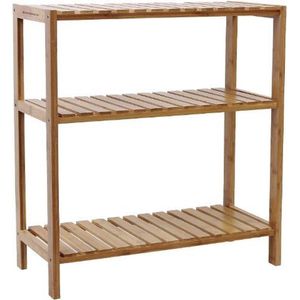 MIRA Home Stellingskast – Wandplank – Basic – Bamboe – Bruin - 60x26x66