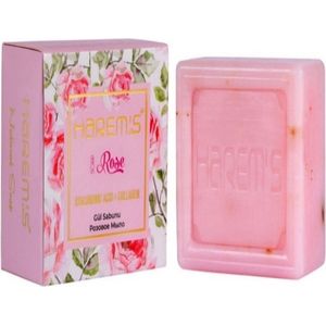 Harem's - Natural Rose Soap - Face & Body - 120 g - Hyaluronic Acid - Collagen - Rozen Roos Zeep