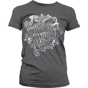 Batman Inked Dark Knight Girly Tee Damen T-Shirt Dark-Grey-S