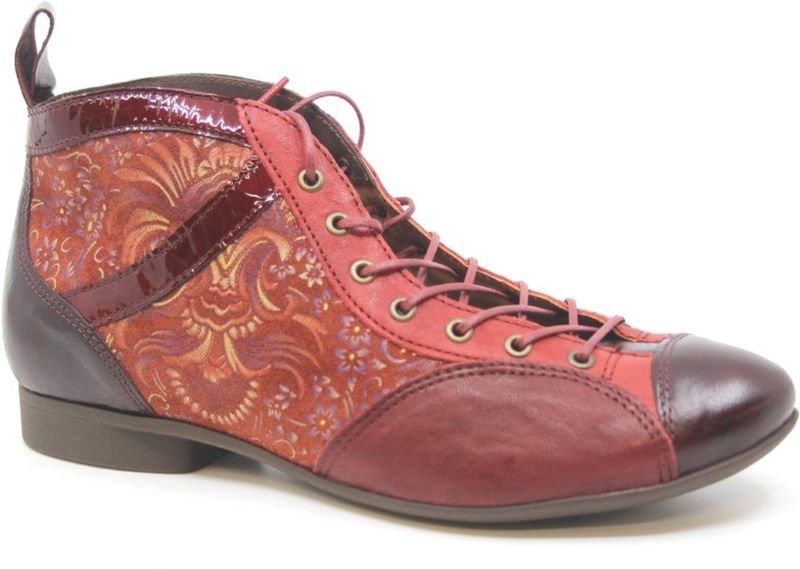 Think - GUAD2 9140 - Dameslaarzen - Mattone/Combi - Leren Voering