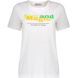 Geisha T-shirt Graphic T Shirt 42116 24 Off-white/lime/melon Dames Maat - L