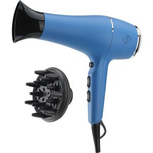 Equivera droogkap - Hair Dryer 2200W - Blue - Ion Technology - Gentle Styling with Even Heat Distribution - 3 Heat Settings & 2 Blow Settings - Cool-Shot Function - Includes Diffuser Attachment