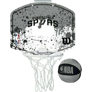 Wilson NBA Team San Antonio Spurs Mini Hoop WTBA1302SAN, Unisex, Grijs, basketbal achterborden, maat: One size
