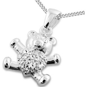 Princess Ketting Bear - 925 Zilver E-Coating - Dier - ∅13mm - 38cm