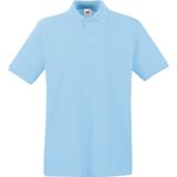 Lichtblauw polo shirt premium van katoen voor heren - Polo t-shirts voor heren M (EU 50)