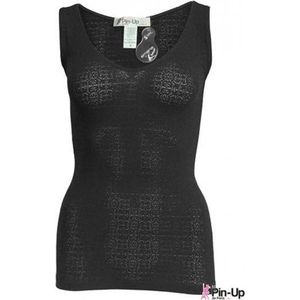 Anti Cellulite Kanten Top -Pin Up de Paris - L - Zwart