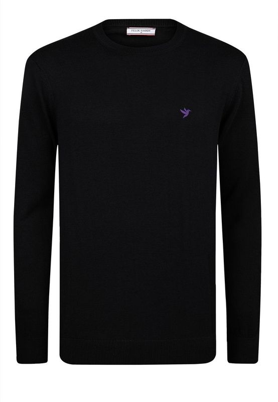 Felix Hardy Sweater Met Ronde Hals - Trui 100% Katoen Heren Zwart - 2Xl