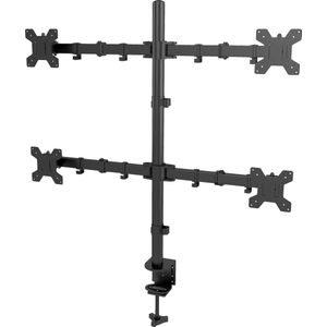 PALMAT® 4 Monitor Arm – Metalen Beeldscherm Beugel – Monitorarm - 4 Schermen - Kantelbaar, Draaibaar en Wendbaar – Thuiswerken – 8 Kg – 13 tot 27 inch - Zwart