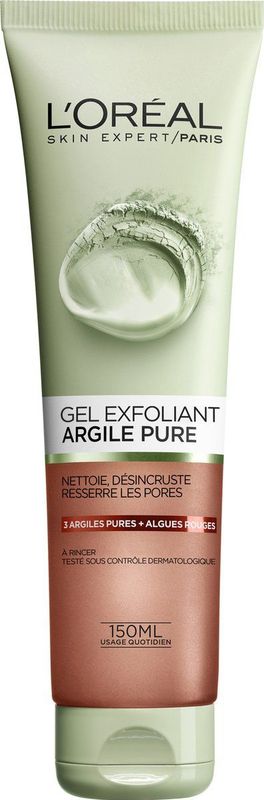 L'Oréal - Skin Expert Pure Clay - Reinigingsgel - Exfoliërend - 150 ml