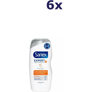 6x Sanex Douchecrème Expert Skin Health Extra Rich Cream 250 ml