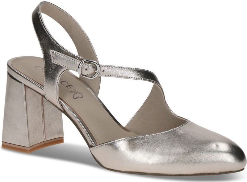 Caprice - Sling Pumps - Zwart - Leer - G-Wijdte