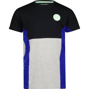 4PRESIDENT T-shirt jongens - Colour Block Black - Maat 116