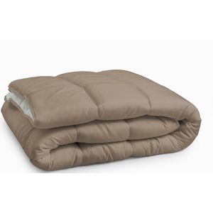 Sleeptime 2 in 1 Omkeerbare Dekbed - Dekbed zonder Overtrek - 140x200 - Taupe/Grijs