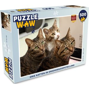 Puzzel Kat - Katten - Bruin - Legpuzzel - Puzzel 500 stukjes