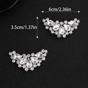 DRERIO Crystal Schoenclips met Strass Zilveren Schoengesp Sieraden voor Vrouwen Meisjes Bruiloft Feest Hoge Hakken - Schoenaccessoires