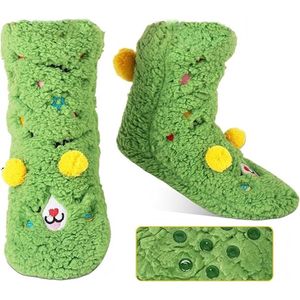 Vloersokken - Sokken voor Binnen-Warme Antislip Huissokken - Warme Wintersokken - Cartoon dikke sokken - Extra dikke slaapsokken - Premium lamswol - One Size Fits All - Geschikt voor kinderen en volwassenen - Een warm wintercadeau