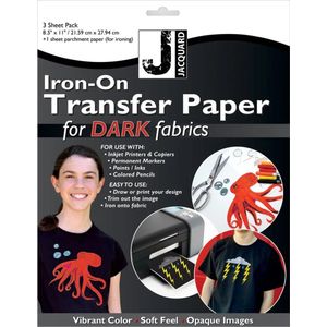 Jacquard transferpapier A4 voor donkere stof - opstrijkbaar en duurzaam.