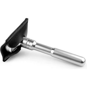CHPN - Beschermhoesje geschikt voor Safety Razor - PU ledere hoesje voor scheermes - Zwart - Beschermkapje voor safety razor