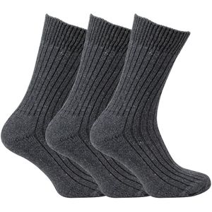 Noorse sokken | Lekker zacht en warm | Kleur: Antraciet | Maat: 39-42 | 6 paar