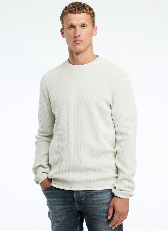 Alex - Lichtgrijs - Heren Trui - Regular Fit - Ronde Hals