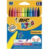 Bic Kids Plastidecor waskrijt, etui met 12 stuks