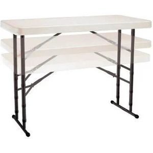 Lifetime - Heavy Duty - Werktafel - Inpaktafel - Buffettafel - 122 cm - hoogte verstelbaar - off white