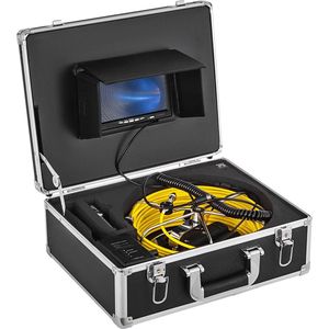 Inspectiecamera - Endoscoop - Inspectie Camera - met 7in TFT LCD-Scherm - 50M Kabel - IP68 Waterdicht - 12 Verstelbare LED-Lampjes - Zwart