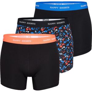 Happy Shorts 3-Pack Boxershorts Heren D908 Neon Colour Splashes Print - Maat S