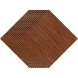 PVC-vloerbedekking- PVC vloeren - vinylvloer- Vinyl vloeren- Natuurlijk - 30 cm x 30 cm x 1.5 mm - dikte 1.5 mm - 88 tegels-Houtkleur