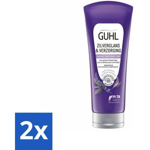 Guhl - Haarmasker - Zilverglans & Verzorging Anti-Geel - 200 ml - Voordeelverpakking - 2 stuks
