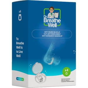 Dr. Breathe Well - Magnetische Anti Snurk Clip - 4 Stuks - Inclusief Bewaardoosjes