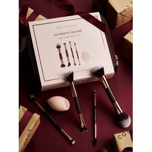 Sosu | Ultimate Blend Gift Set - 4 Luxe Brushes - Pro Blender - Luxe Bordeaux Travel Bag - Vegan