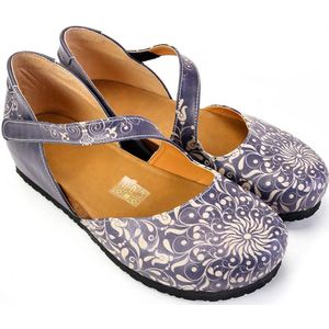 GOBY Paars Pattern Ballerina �– Handgemaakt – Premium Kwaliteit – Maat 37