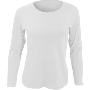 SOLS Dames/dames Eden Long Sleeve Fitted Work Shirt (Wit)