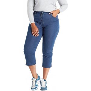 Stretch denim broek met tailleband