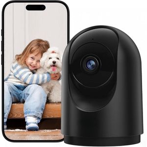 GTB® Huisdiercamera - Babyfoon met Camera - Huisdiercamera met App - Zwart -8cm x 8cm x 11cm