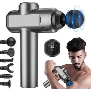 DailySupplies® Massage Gun Professioneel - Massage Apparaat - Massagegun - Zilver