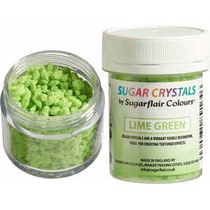 Sugarflair Suikerkristallen - Lime Green - 40g - Eetbare Taartdecoratie
