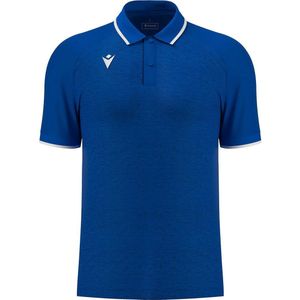 Macron Glory Aulos Polo Heren - Royal / Wit | Maat: 4XL